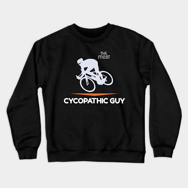 the most cycopathic guy, bicycling Crewneck Sweatshirt by Johan13